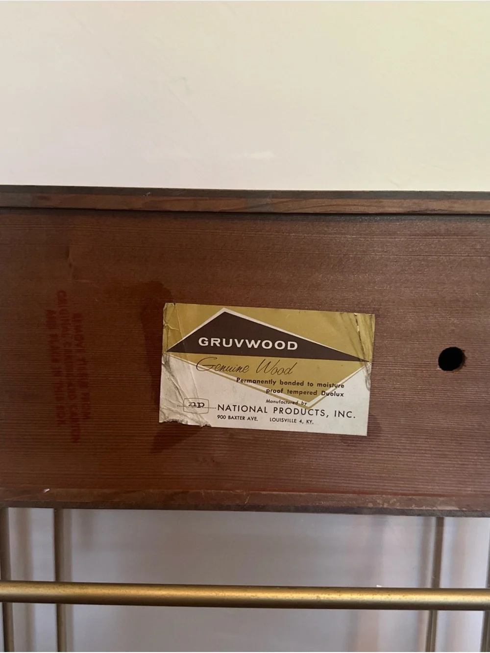 Vintage Gruvwood Mid-Century Modern Tissue Box by National Products MCM Rare EUC